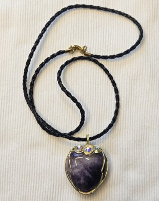 Purple Amethyst Gemstone Necklace