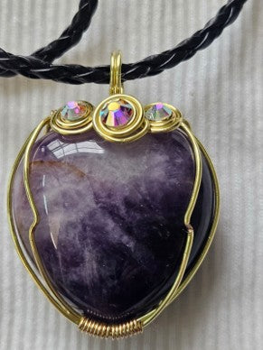 Purple Amethyst Gemstone Necklace