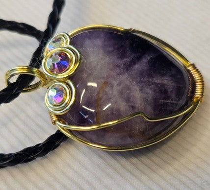 Purple Amethyst Gemstone Necklace