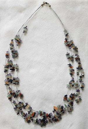Statement Multicolor Gemstone Chip Necklace