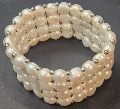 5-Row Freshwater Pearl Bracelet