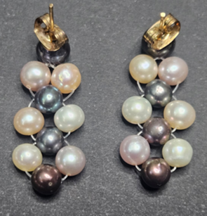Multicolor Freshwater Pearl Necklace, Bracelet and Earrings Set