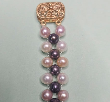 Multicolor Freshwater Pearl Necklace, Bracelet and Earrings Set