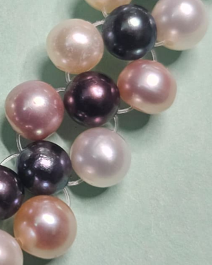 Multicolor Freshwater Pearl Necklace, Bracelet and Earrings Set