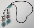 Boho Turquoise and Amethyst Gemstone Necklace