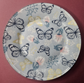 Handmade Decoupage Glass Plate with Butterflies