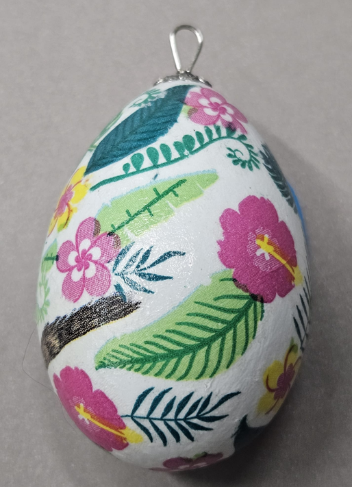 Handmade Decoupaged Egg with a Kitty