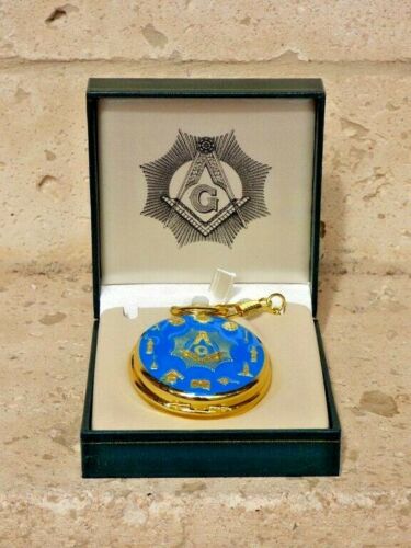 Gold and Blue Masonic Pocket Watch