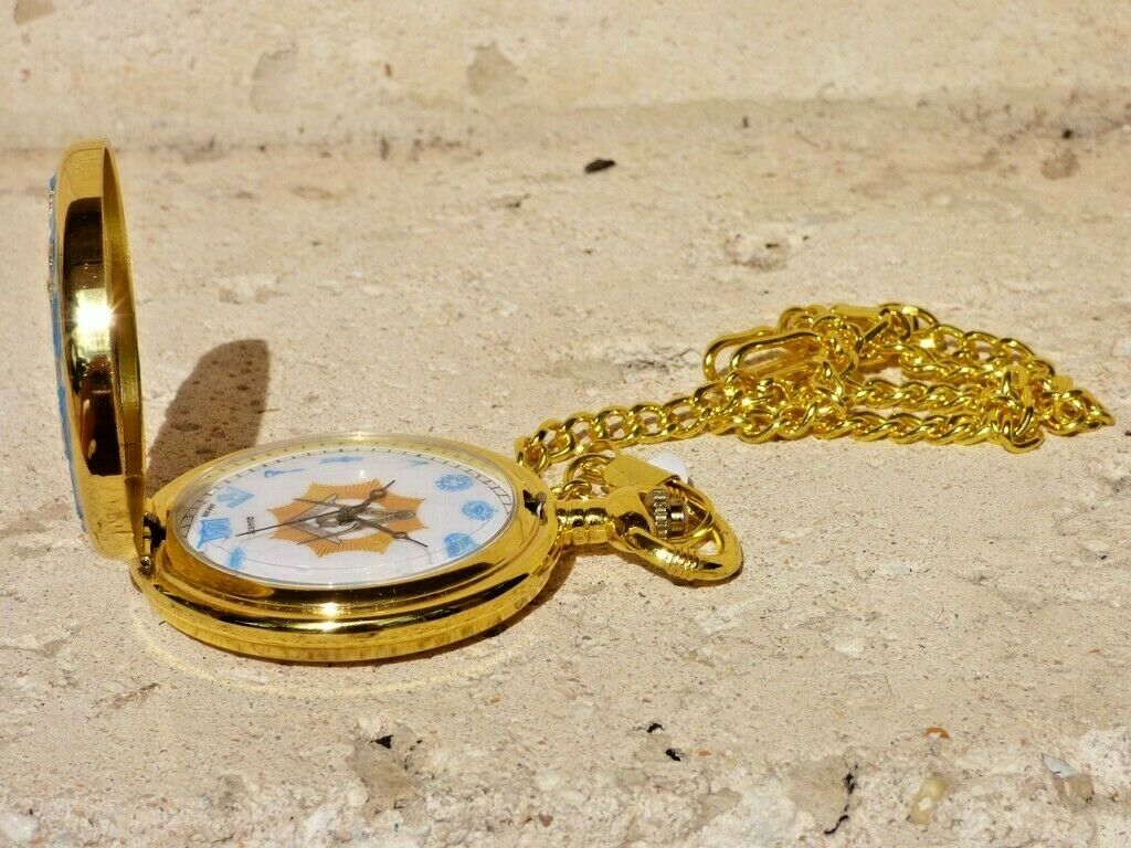 Gold and Blue Masonic Pocket Watch