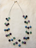 Multicolor Semi-Precious Gemstone Statement Necklace