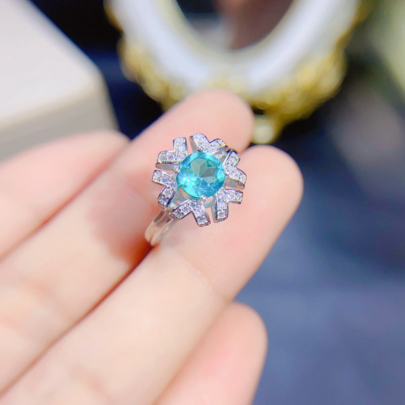 Blue Topaz Sterling Silver Ring