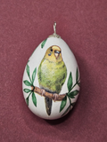 Handmade Decoupaged Egg with Parrots