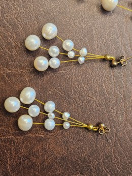 Freshwater Pearl Necklace and Earrings Set