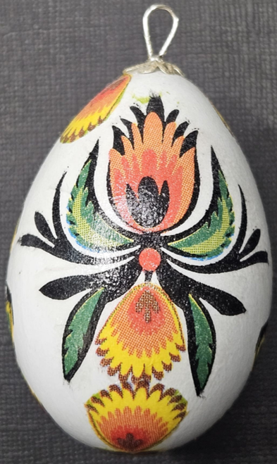 Handmade Easter Egg with a Rooster