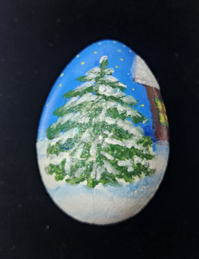 Hand-Painted Christmas Egg