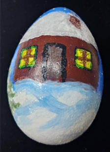Hand-Painted Christmas Egg