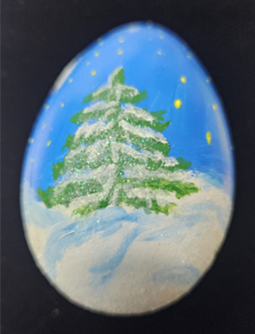Hand-Painted Christmas Egg
