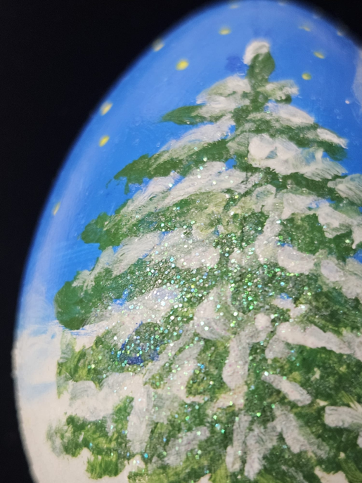 Hand-Painted Christmas Egg